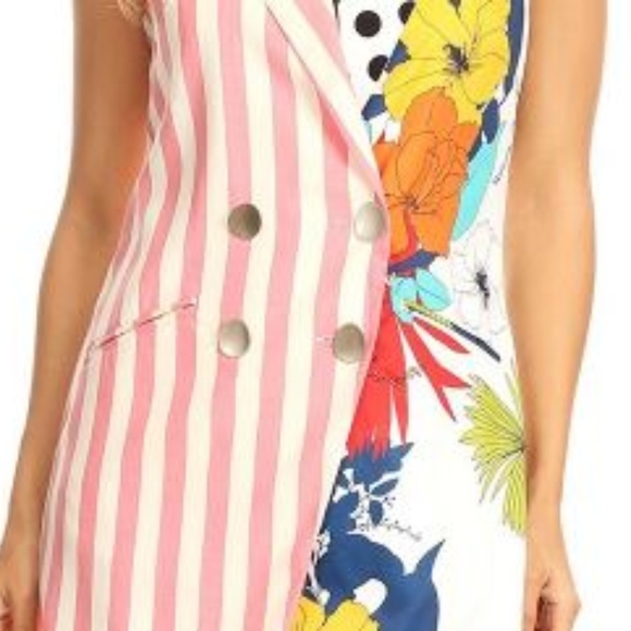 Dress Printed Colorful New Floral Striped - Picture 8 of 8